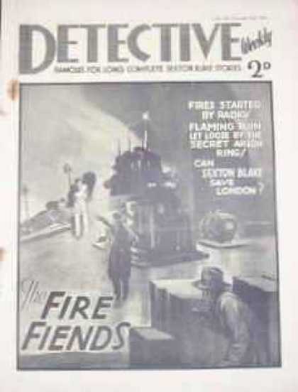 Detective Weekly 89 - Fire Fiends - Black - White - Blurry - Can Sexton Blake Save London