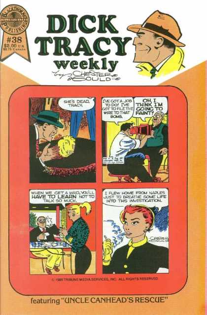 Dick Tracy Weekly 38 - Detective Comic - 90s Movie - Talkign Watch - Yellow Hat With Trench Coat - Cops And Dectectives