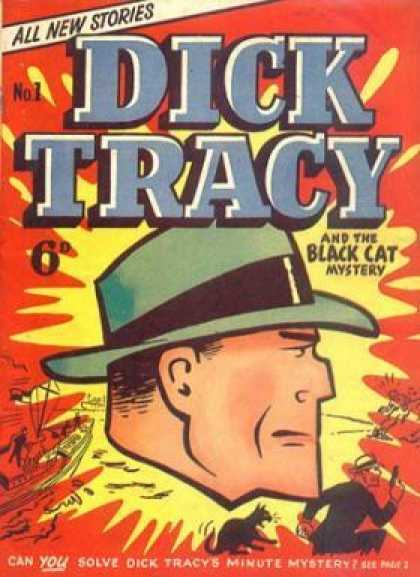 Dick Tracy 1 - All New Stories - Black Cat Mystery - Face - Detective - Hat - Kyle Baker