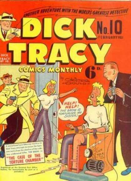 Dick Tracy 10 - Gun - Person - Girl - Numbers - Electric Shock