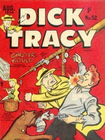 Dick Tracy 52 - Aug 1934 - Gun - Cap - Cheuter Gould - Yellow Coat