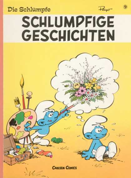 Die Schluempfe 9 - Smurfs - Flowers - Comics - Brushes - Paints