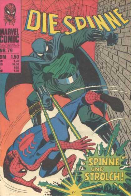 Die Spinne 102 - Marvel Comic - Green Ray - Blue Green Cape - Spiderman - Spider Web
