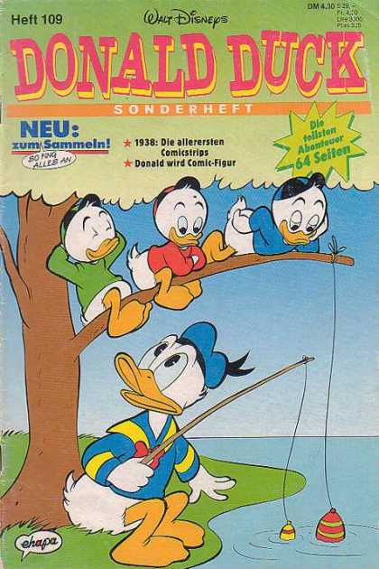 Die Tollsten Geschichten von Donald Duck 109 - Donald Duck - Fishing Rod - Threads - Branch - Grass
