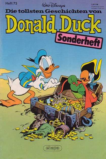Die Tollsten Geschichten von Donald Duck 73 - Walt Disney - Parrot - Pirate Hat - Treasure Chest - Gold Coins