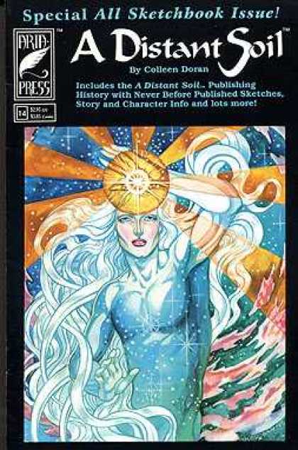 Distant Soil 14 - Arid Press - Colleen Doran - Sun Rays - All Sketchbook Issue - Flowing Hair