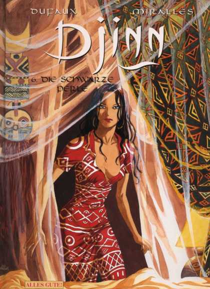 Djinn 6 - Woman - Red Dress - Curtains - Veil - Tent