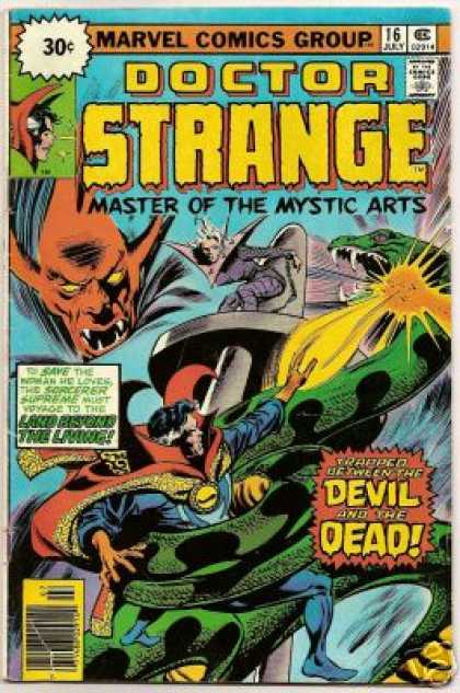 Doctor Strange 16 - Devil - Master Of The Mystic Arts - Trapped Between The Devil And The Dead - Land Beyond The Living - Giant Snake - Gene Colan