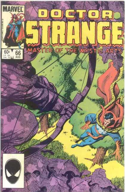 Doctor Strange 66 - Master Of The Mystic Arts - Bow And Arrow - Red And Gold Cape - Trees - Hillside - Paul Smith