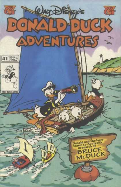 Donald Duck Adventures 41 - Walt Disneys - Boat - Water - Spyglass - Bruce Mcduck