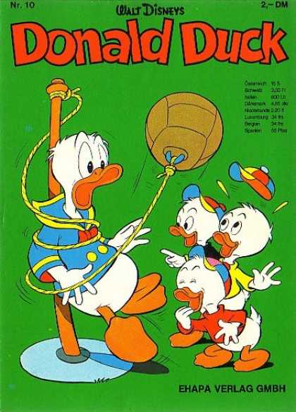 Donald Duck (German) 10 - Walt Disney - Tetherball - Huey Duey And Louie - Tied Up - Laughing