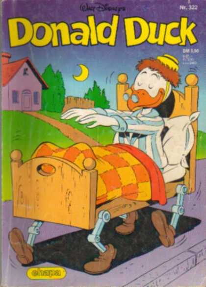 Donald Duck (German) 126 - Walt Disney - Mechanical Bed - Sleep Walking - Sleep Walking Bed - Pajamas