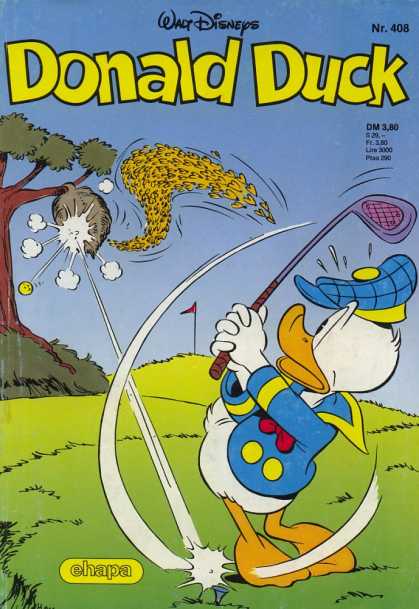 Donald Duck (German) 168 - Golf - Bees - Tee - Beehive - Golf Course