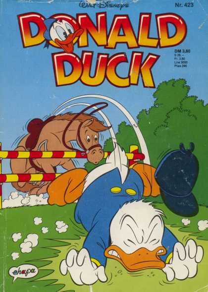 Donald Duck (German) 181 - Walt Disney - No 423 - Horse - Fall - Grass