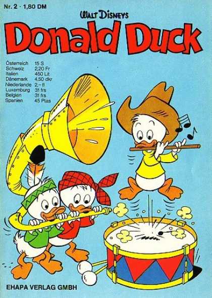 Donald Duck (German) 2 - Walt Disney - Music Instruments - Ehapa Verlag Gmbh - Notes - Osterreich