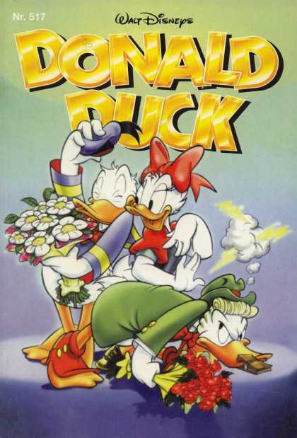 Donald Duck (German) 252 - Walt Disney - No 517 - Red Bow - Blue Hat - White Duck