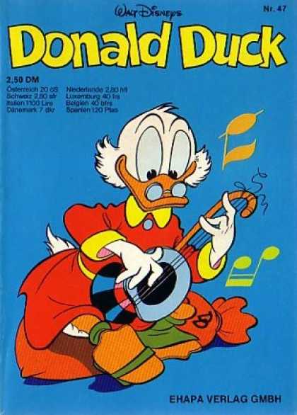 Donald Duck (German) 46 - Musical Notes - Lute - Money Bag - Red Coat - Glasses