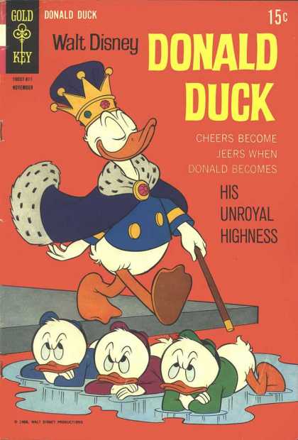 Donald Duck 122 - Walt Disney - Gold Key - His Unroyal Highness - Crown - Louie