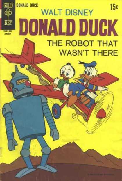 Donald Duck 129 - Nephew - Plane - Robot - Elastic Powered Plane - Giant