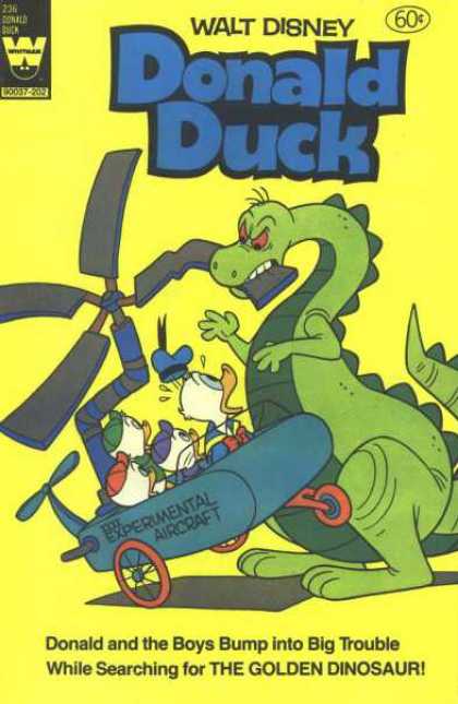 Donald Duck 236 - Walt Disney - The Golden Dinosaur - Experimental Aircraft - Huey - Louie