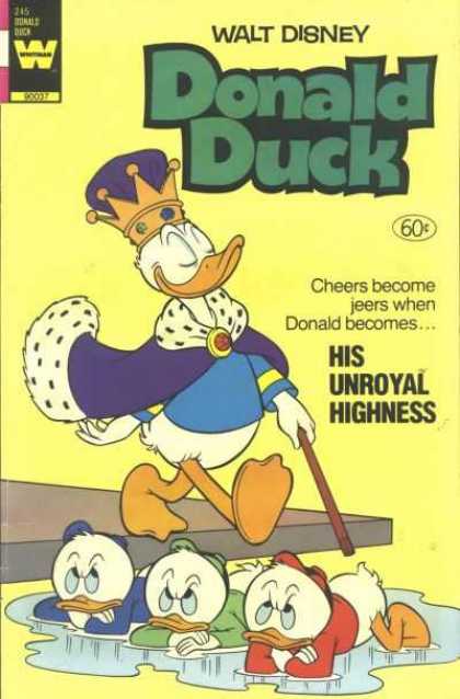 Donald Duck 245 - Crown - Cape - Cane - Puddle - His Unroyal Highness