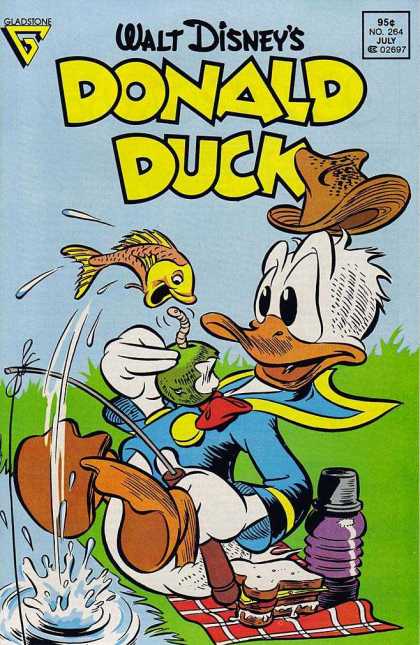 Donald Duck 264 - Donald Goes Fishing - Picnic Lunch - Wormy Apple - Leaping Fish - Unexpected Bait