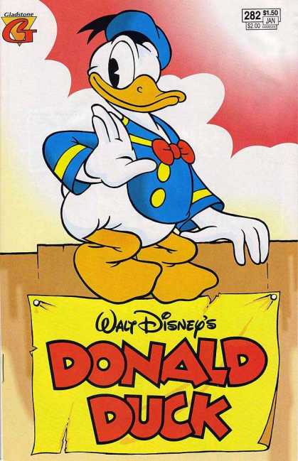 Donald Duck 282 - Gladston - Ribbon - Clouds - Walt Disneys - 282