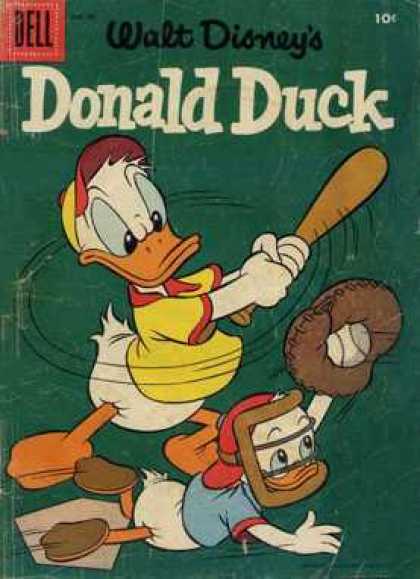 Donald Duck 49 - Walt Disney - Dell - Baseball - Bat - Yellow Shirt