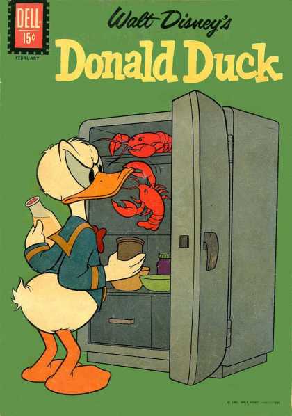 Donald Duck 81 - Lobsters - Refrigerator - Milk - Donald - Angry