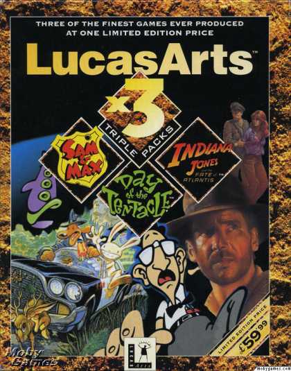 DOS Games - LucasArts x3 Triple Packs: Graphical Adventures
