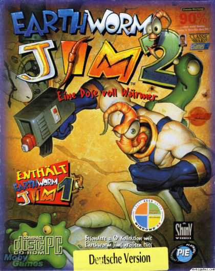DOS Games - Earthworm Jim 1 & 2: The Whole Can 'O Worms