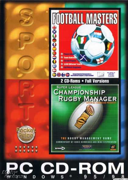 DOS Games - Football Masters + Championship Rugby Manager