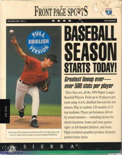 DOS Games - Front Page Sports: Baseball '94