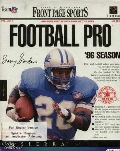 DOS Games - Front Page Sports: Football Pro '96 Season