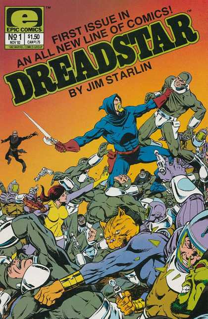 Dreadstar 1 - Epic Comics - First Issue - Jim Starlin - Sword - Gun - Jim Starlin