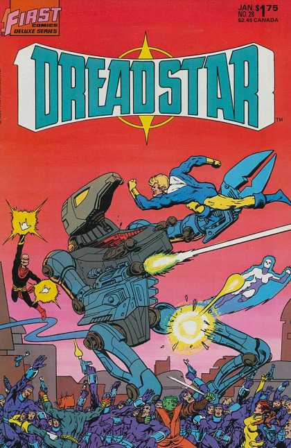 Dreadstar 28 - 1first - 1first Comics - Fight - Robots - Super Heroes - Jim Starlin