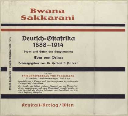 Dust Jackets - Bwana Sakkarani Deutsch-