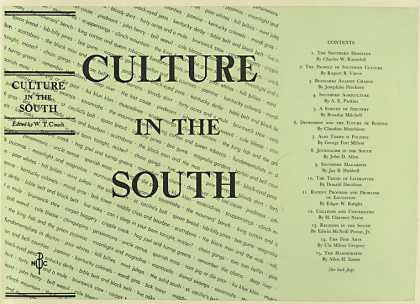 Dust Jackets - Culture in the South.