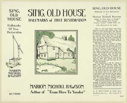 Dust Jackets - Sing, old house : hallmar