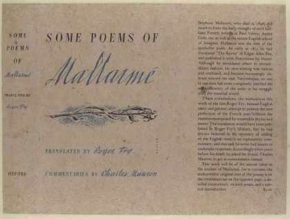 Dust Jackets - Some poems of Mallarmé /