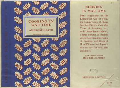 Dust Jackets - Cooking in war time.