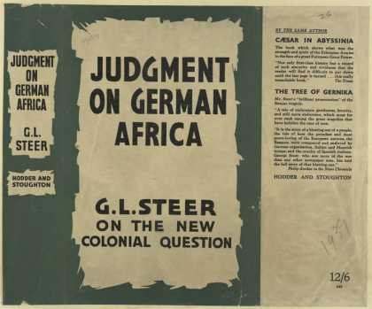 Dust Jackets - Judgment on German Africa