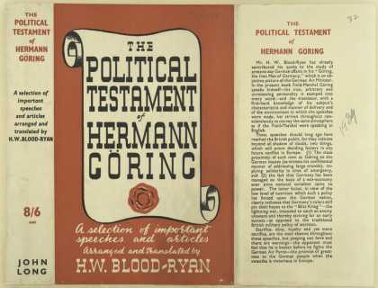 Dust Jackets - The political testament o