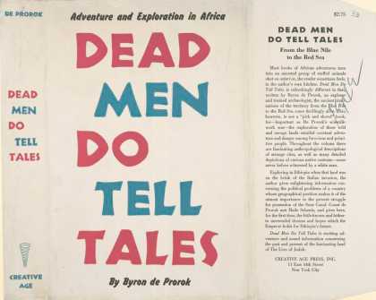 Dust Jackets - Dead men do tell tales.