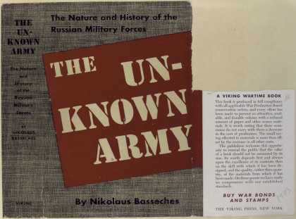 Dust Jackets - The unknown army the nat
