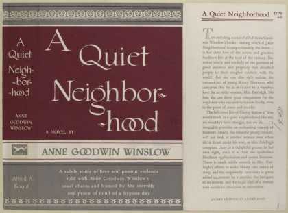 Dust Jackets - A Quiet Neighborhood, by