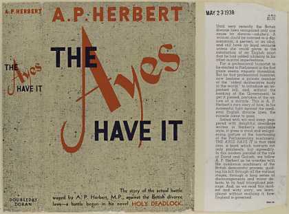 Dust Jackets - The ayes have it / A.P. H