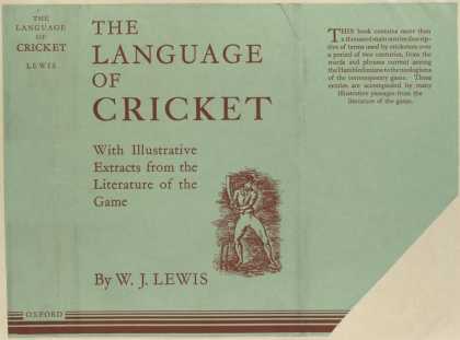 Dust Jackets - The language of cricket,