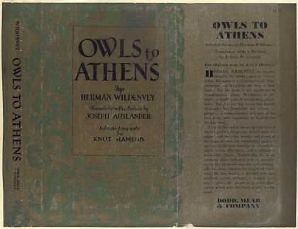 Dust Jackets - Owls to Athens.