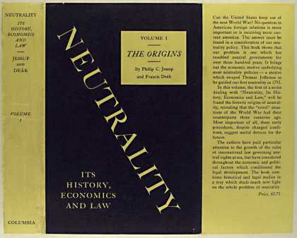 Dust Jackets - Neutrality, its history,